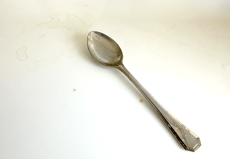 Spoon on the worktop