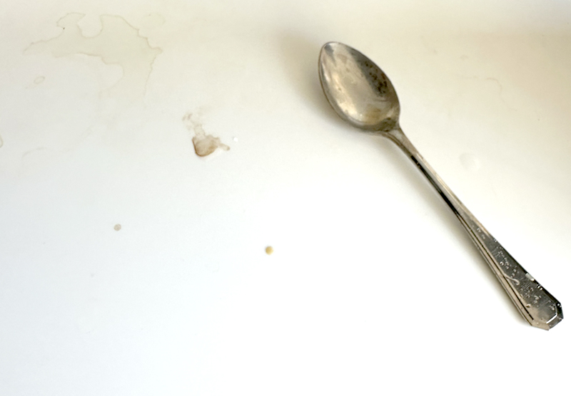Spoon on the worktop