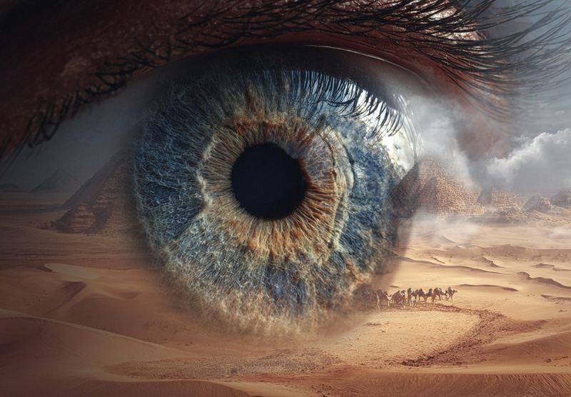 Eye and desert