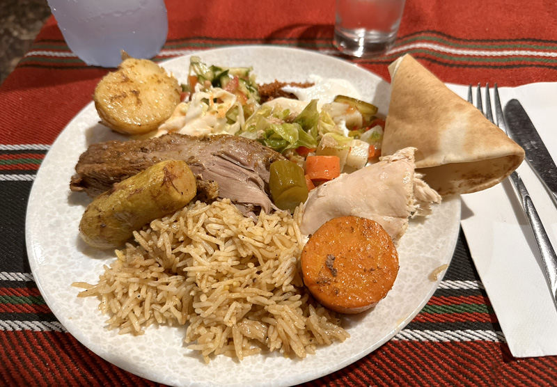 dinner at wadi rum